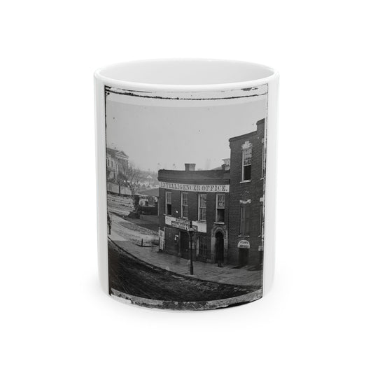 Atlanta, Ga. Atlanta Intelligencer Office By The Railroad Depot (U.S. Civil War) White Coffee Mug