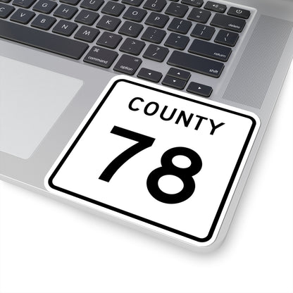 County 78 square (Minnesota) (Road Sign) STICKER Vinyl Kiss-Cut Decal