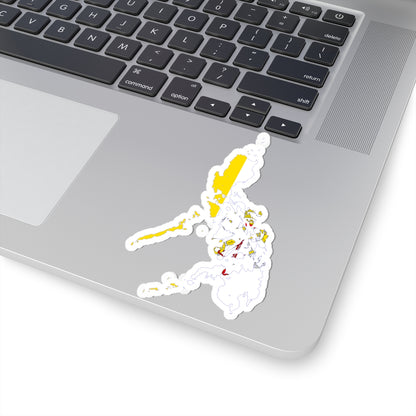 Flag map of Catholic Philippines (Philippines) STICKER Vinyl Kiss-Cut Decal