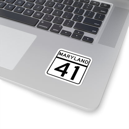 MD Route 41 (Maryland) (Road Sign) STICKER Vinyl Kiss-Cut Decal