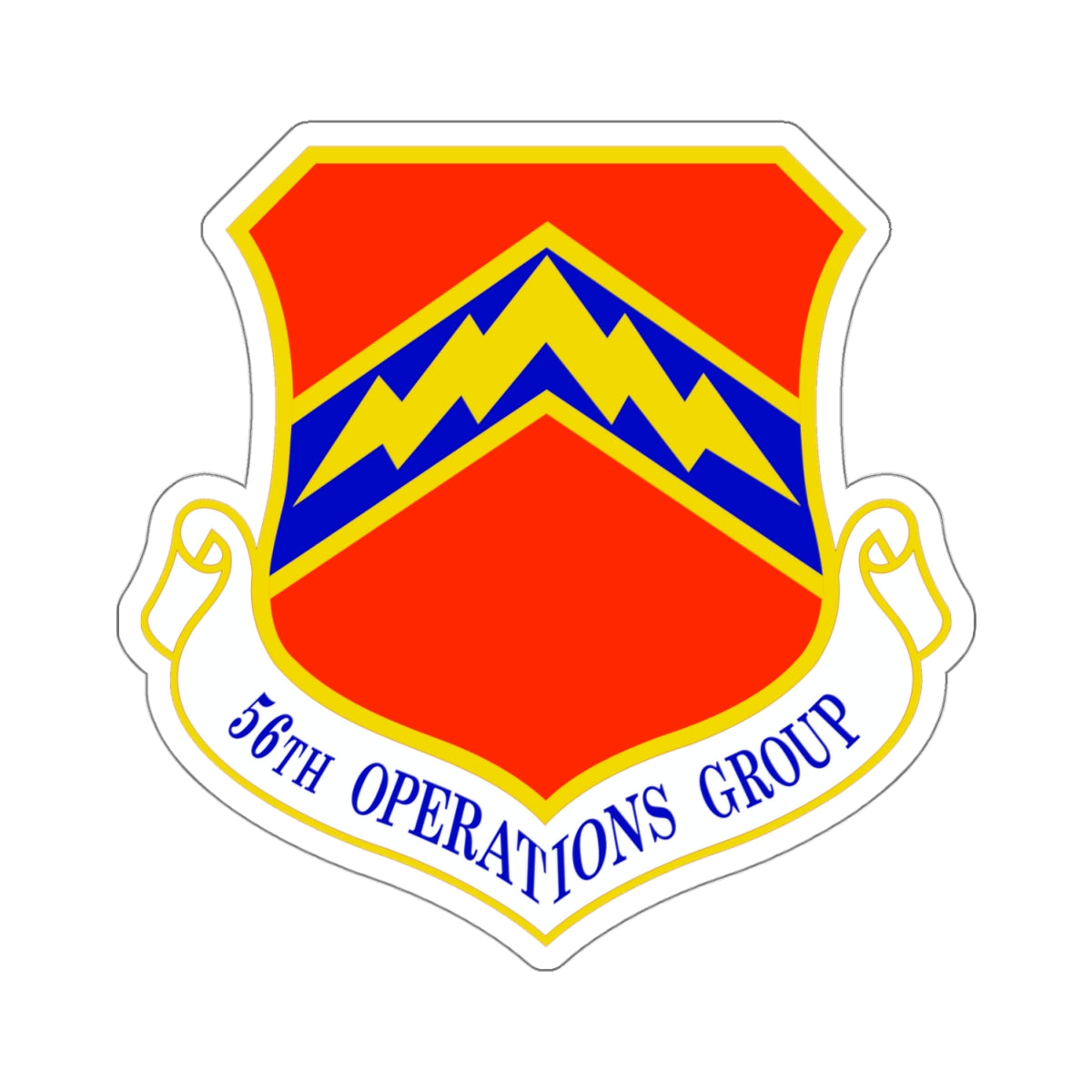 56th Operations Group (U.S. Air Force) STICKER Vinyl Kiss-Cut Decal-4" × 4"-White-The Sticker Space