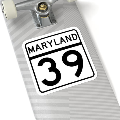 MD Route 39 (Maryland) (Road Sign) STICKER Vinyl Kiss-Cut Decal