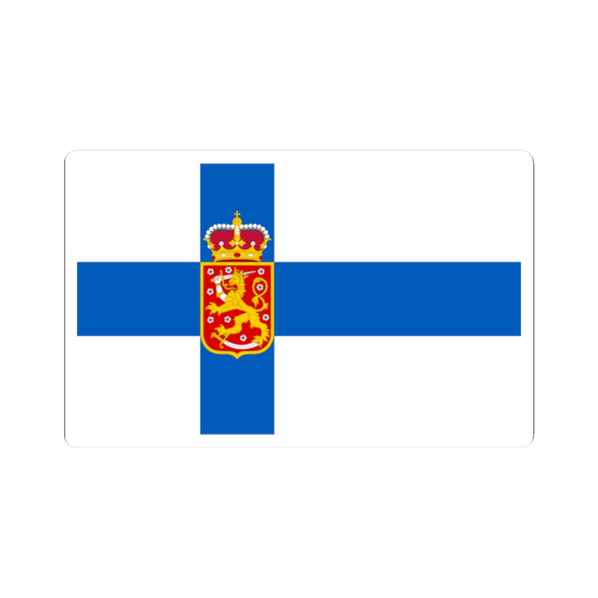 Flag of Finland 1918-1920 State (Finland) STICKER Vinyl Kiss-Cut Decal