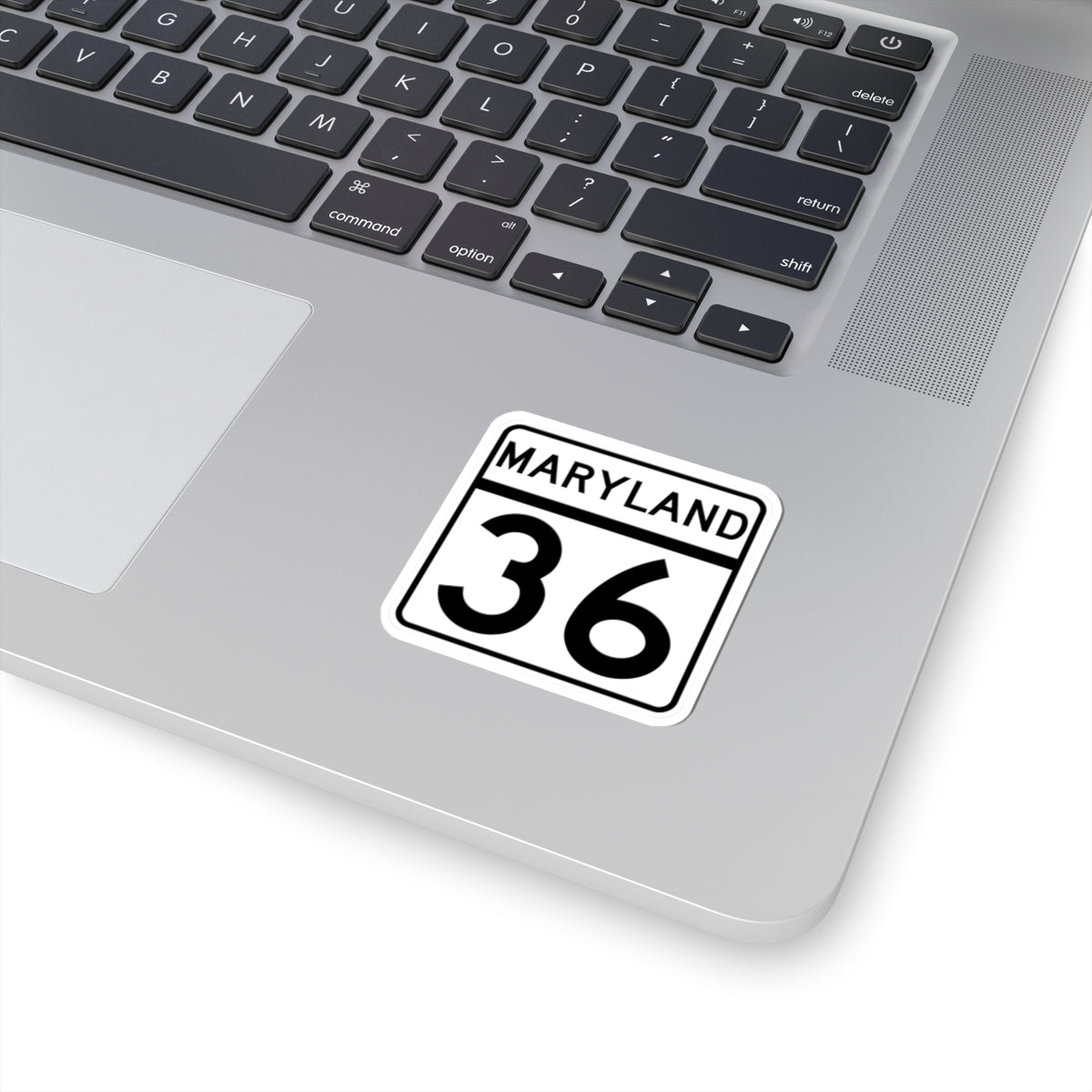 MD Route 36 (Maryland) (Road Sign) STICKER Vinyl Kiss-Cut Decal