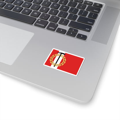 Flag of Kopeysk Chelyabinsk oblast (Russia) STICKER Vinyl Kiss-Cut Decal
