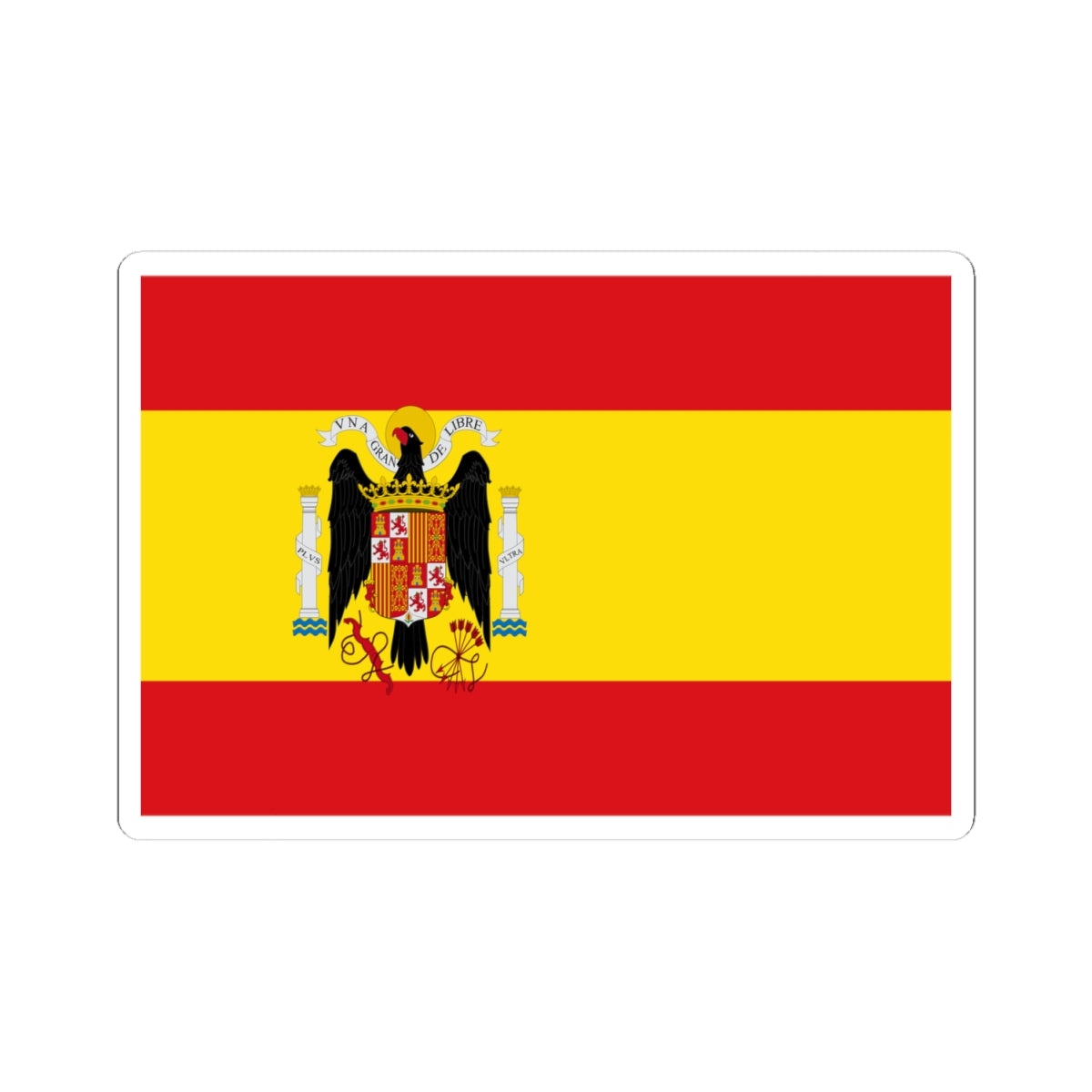 Flag of Spain 1938-1945 (Spain) STICKER Vinyl Kiss-Cut Decal