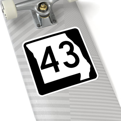 MO-43 (Missouri) (Road Sign) STICKER Vinyl Kiss-Cut Decal