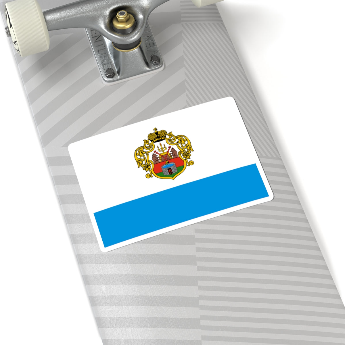 Flag of Starorussky rayon Novgorod oblast (Russia) STICKER Vinyl Kiss-Cut Decal