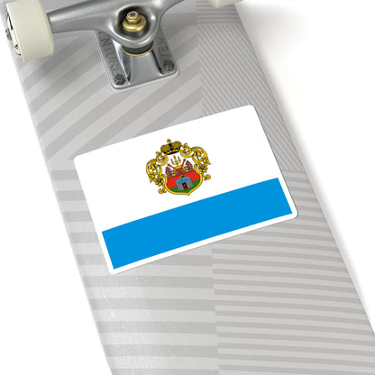 Flag of Starorussky rayon Novgorod oblast (Russia) STICKER Vinyl Kiss-Cut Decal