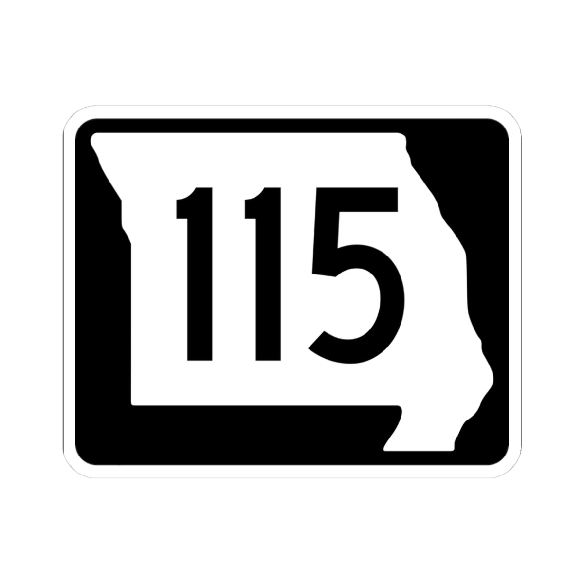 MO-115 (Missouri) (Road Sign) STICKER Vinyl Kiss-Cut Decal