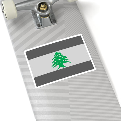 Flag of Lebanon - Cedar Tree (Lebanon) STICKER Vinyl Kiss-Cut Decal