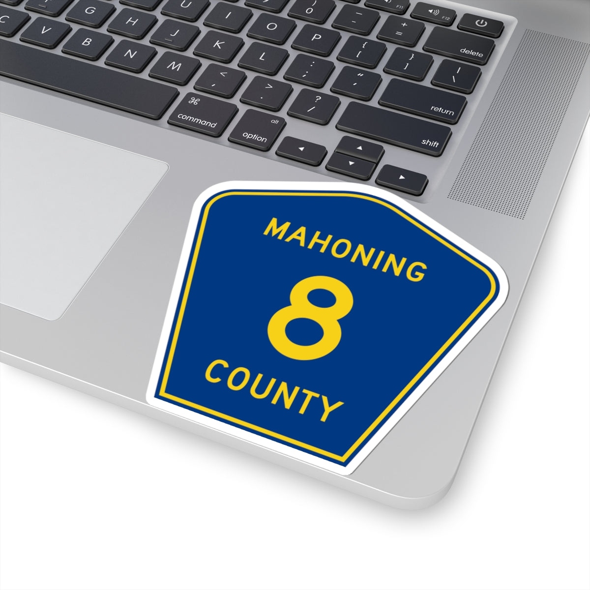 Mahoning County 8 (Ohio) (Road Sign) STICKER Vinyl Kiss-Cut Decal