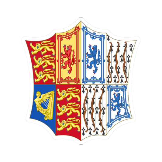 Arms of Elizabeth Bowes-Lyon (United Kingdom) (Coat of Arms) STICKER Vinyl Kiss-Cut Decal