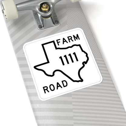 Texas FM 1111 1956 (Texas) (Road Sign) STICKER Vinyl Kiss-Cut Decal