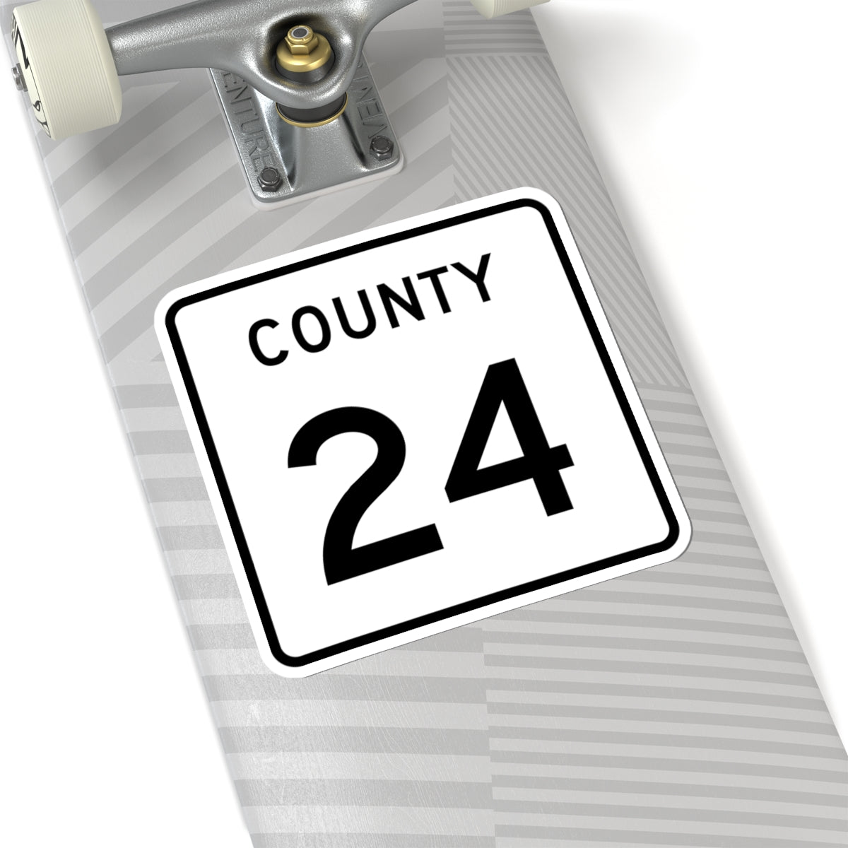 County 24 square (Minnesota) (Road Sign) STICKER Vinyl Kiss-Cut Decal