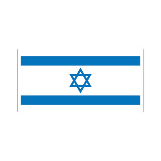 Flag of Israel Pale Blue 1-2 (Israel) STICKER Vinyl Kiss-Cut Decal