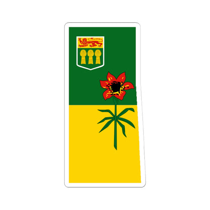Flag-map of Saskatchewan (Canada) STICKER Vinyl Kiss-Cut Decal