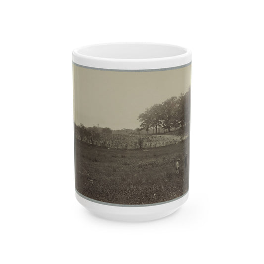 Battle-Field Of Gettysburg. Scene Of General Reynold's Death (U.S. Civil War) White Coffee Mug-15oz-The Sticker Space