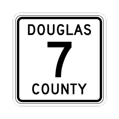 Douglas County Route 7 (Minnesota) (Road Sign) STICKER Vinyl Kiss-Cut Decal