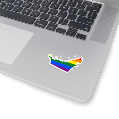LGBT flag map of the United Arab Emirates (United Arab Emirates) STICKER Vinyl Kiss-Cut Decal