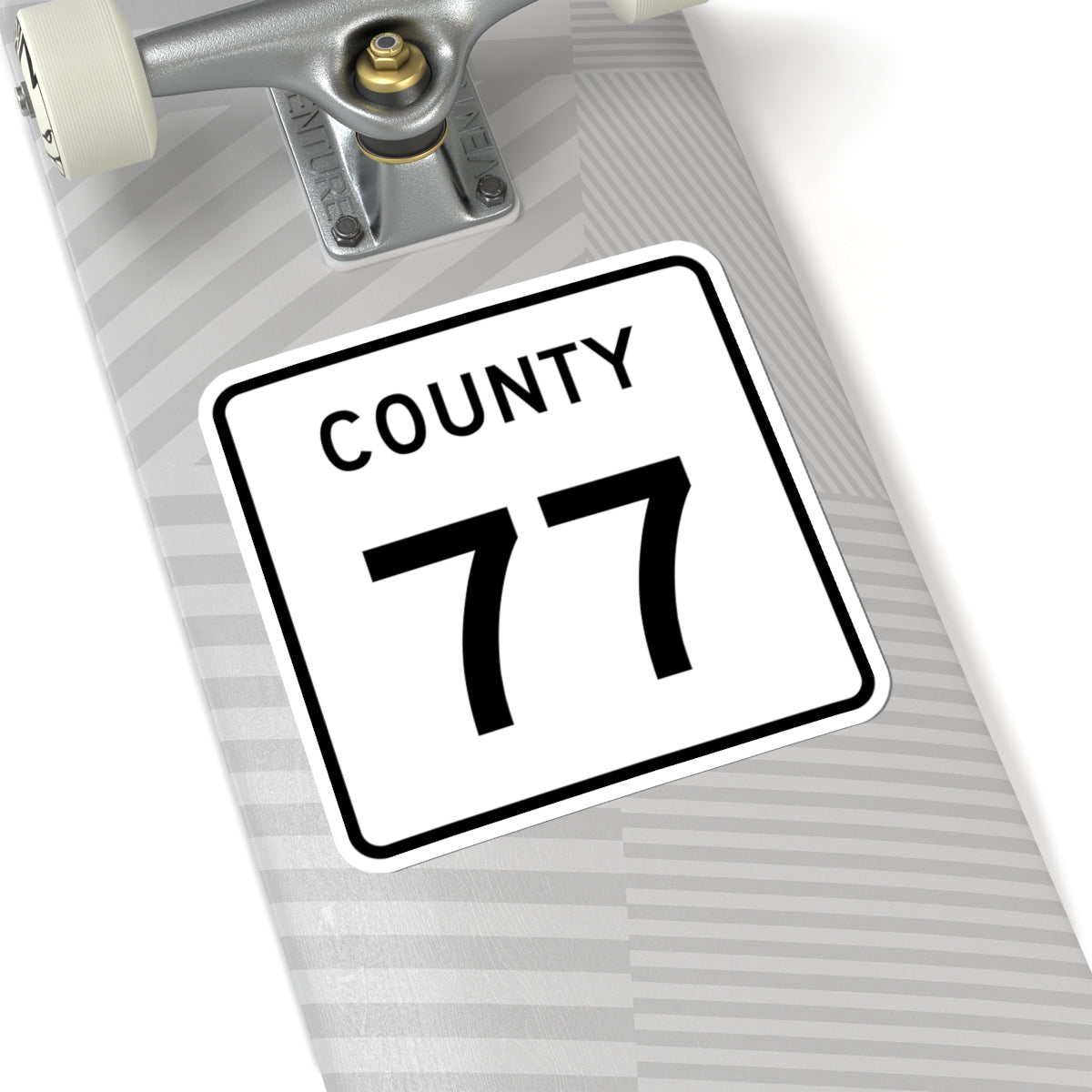 County 77 square (Minnesota) (Road Sign) STICKER Vinyl Kiss-Cut Decal