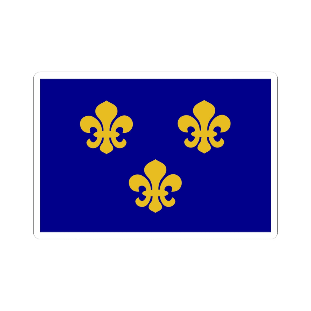 Flag of medieval France (France) STICKER Vinyl Kiss-Cut Decal