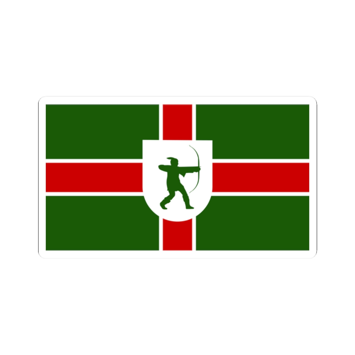 County Flag of Nottinghamshire (England) STICKER Vinyl Kiss-Cut Decal