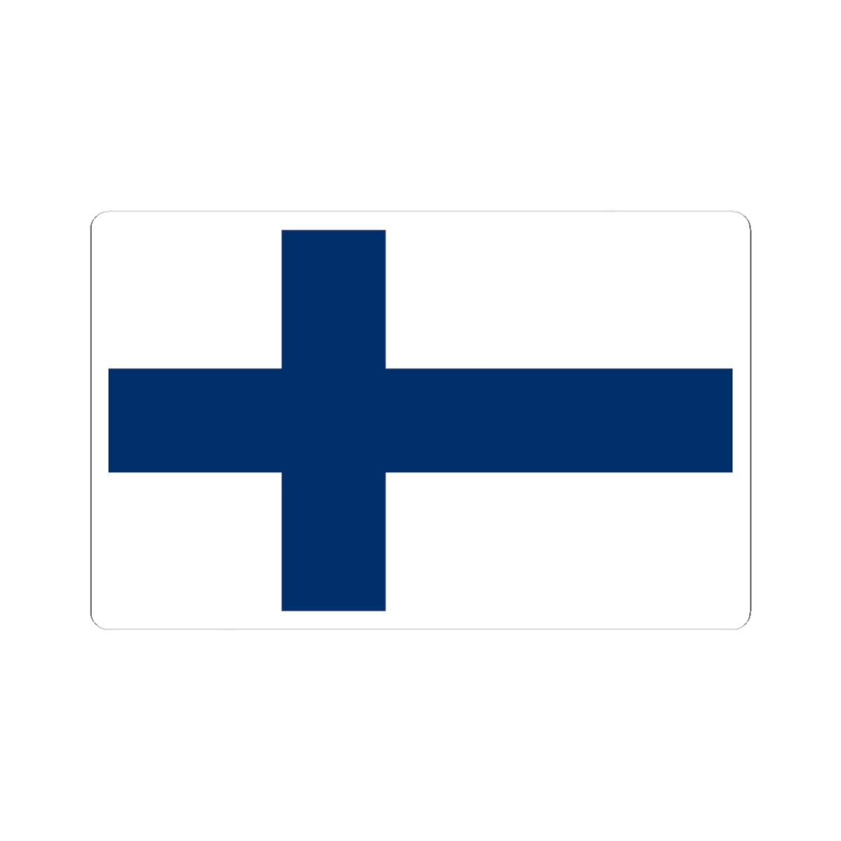 Flag of Finland (Finland) STICKER Vinyl Kiss-Cut Decal