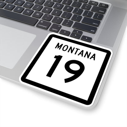 MT-19 (Montana) (Road Sign) STICKER Vinyl Kiss-Cut Decal