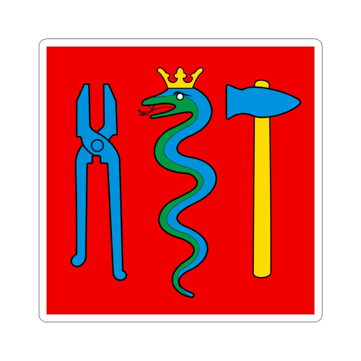 CHE Schmitten FR Flag (Switzerland) STICKER Vinyl Kiss-Cut Decal