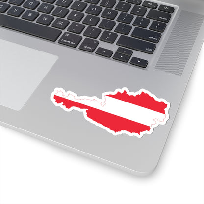 Flag-map of Austria2 (Austria) STICKER Vinyl Kiss-Cut Decal