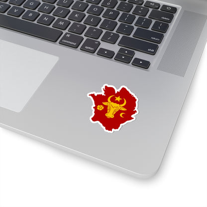 Flag-map of the Principality of Moldavia (Moldova) STICKER Vinyl Kiss-Cut Decal