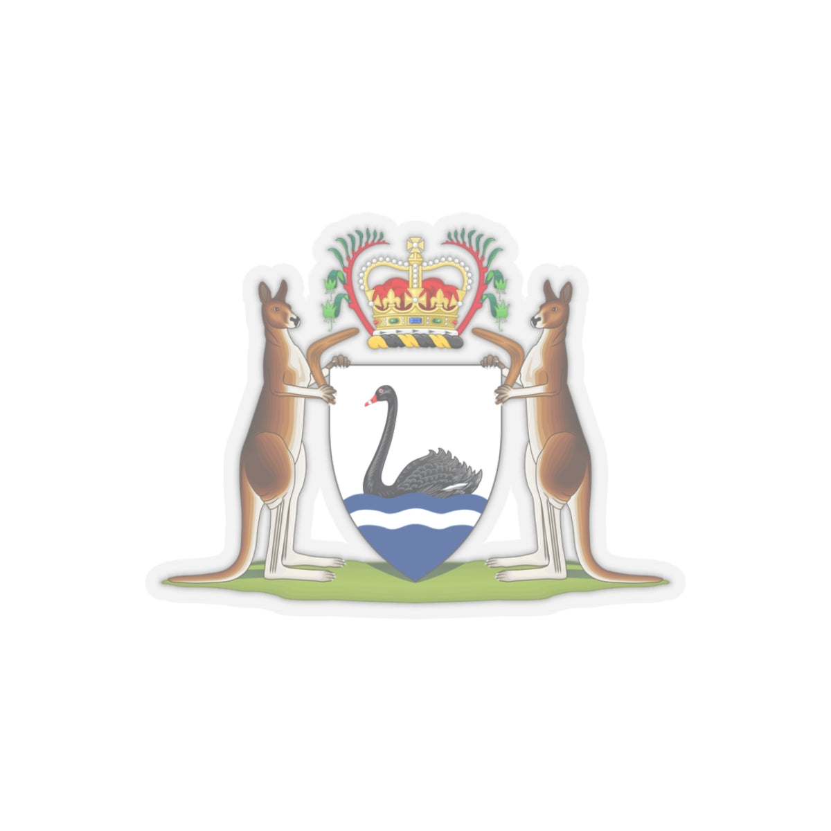 Coat of arms of Western Australia - STICKER Vinyl Kiss-Cut Decal