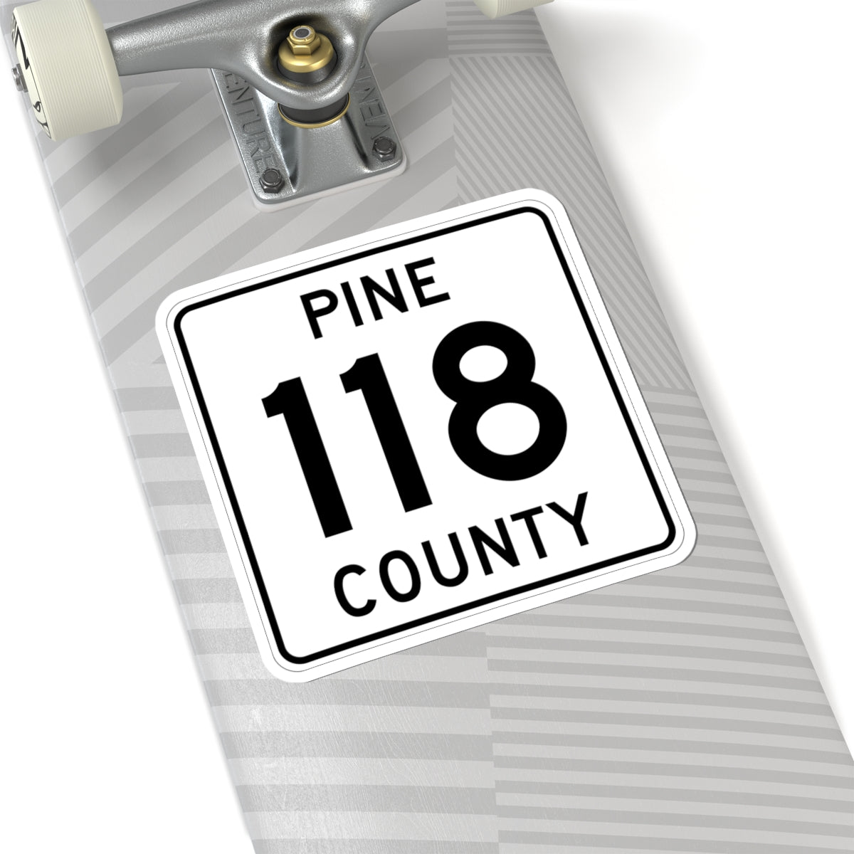 Pine County Route 118 MN (Minnesota) (Road Sign) STICKER Vinyl Kiss-Cut Decal