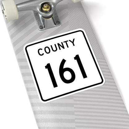 County 161 square (Minnesota) (Road Sign) STICKER Vinyl Kiss-Cut Decal