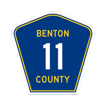 Benton County 11 MN (Minnesota) (Road Sign) STICKER Vinyl Kiss-Cut Decal
