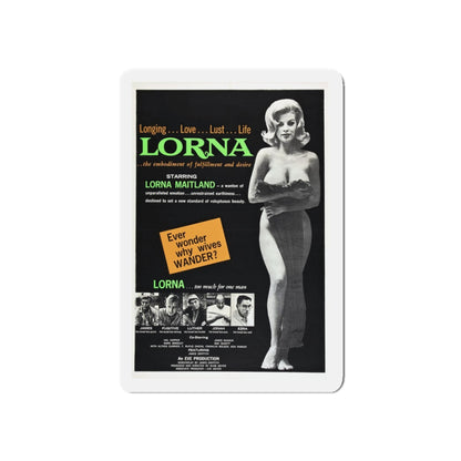 LORNA 1964 Movie Poster - Refrigerator Magnet-3" x 3"-Die-Cut-1 pc-The Sticker Space