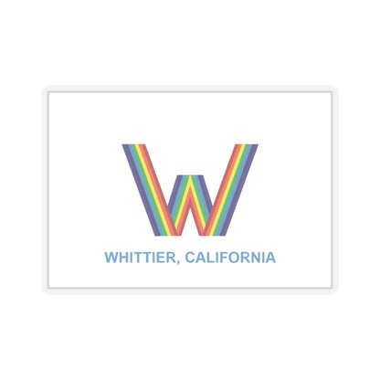 Flag of Whittier, California - STICKER Vinyl Kiss-Cut Decal