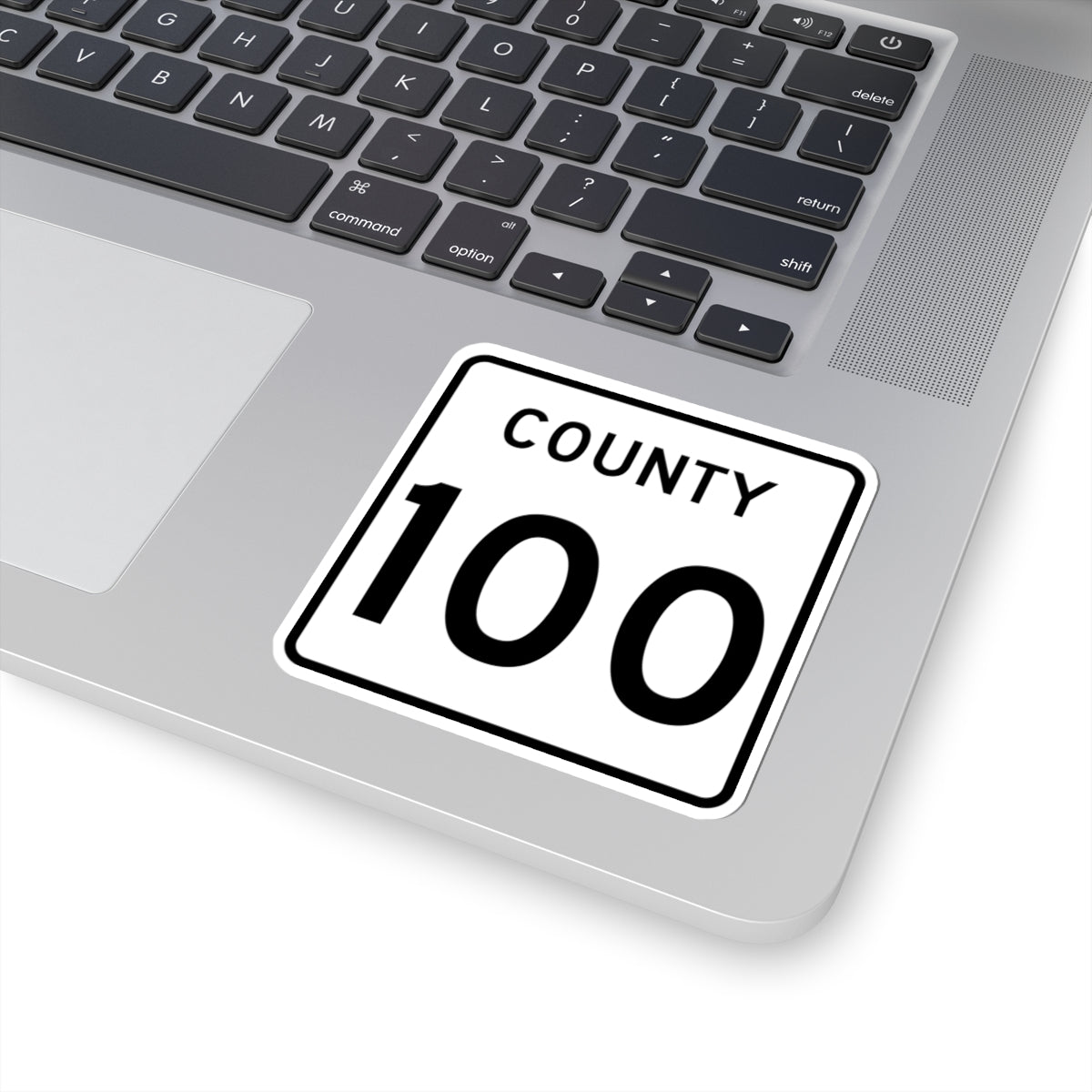 County 100 square (Minnesota) (Road Sign) STICKER Vinyl Kiss-Cut Decal