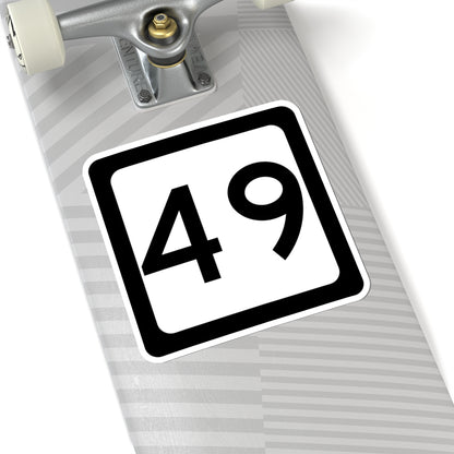 WV-49 (Virginia) (Road Sign) STICKER Vinyl Kiss-Cut Decal