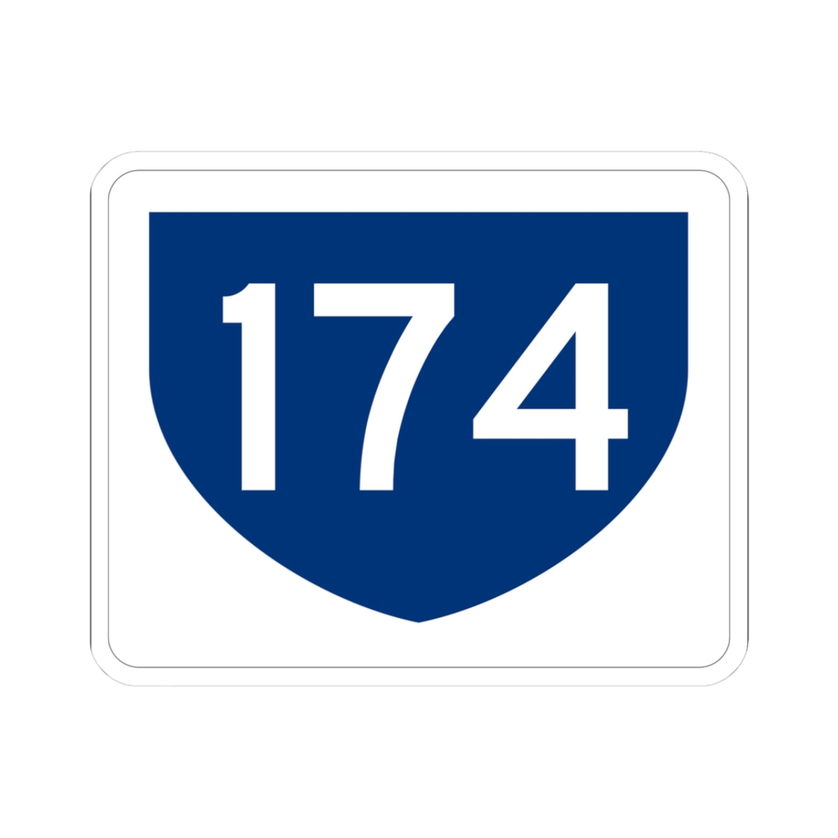 PR primary 174 (Puerto Rico) (Road Sign) STICKER Vinyl Kiss-Cut Decal