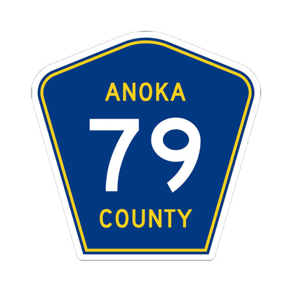 Anoka County 79 (Minnesota) (Road Sign) STICKER Vinyl Kiss-Cut Decal