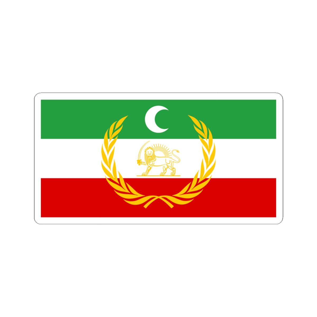Azerbaijan peoples government flag (Iran) STICKER Vinyl Kiss-Cut Decal