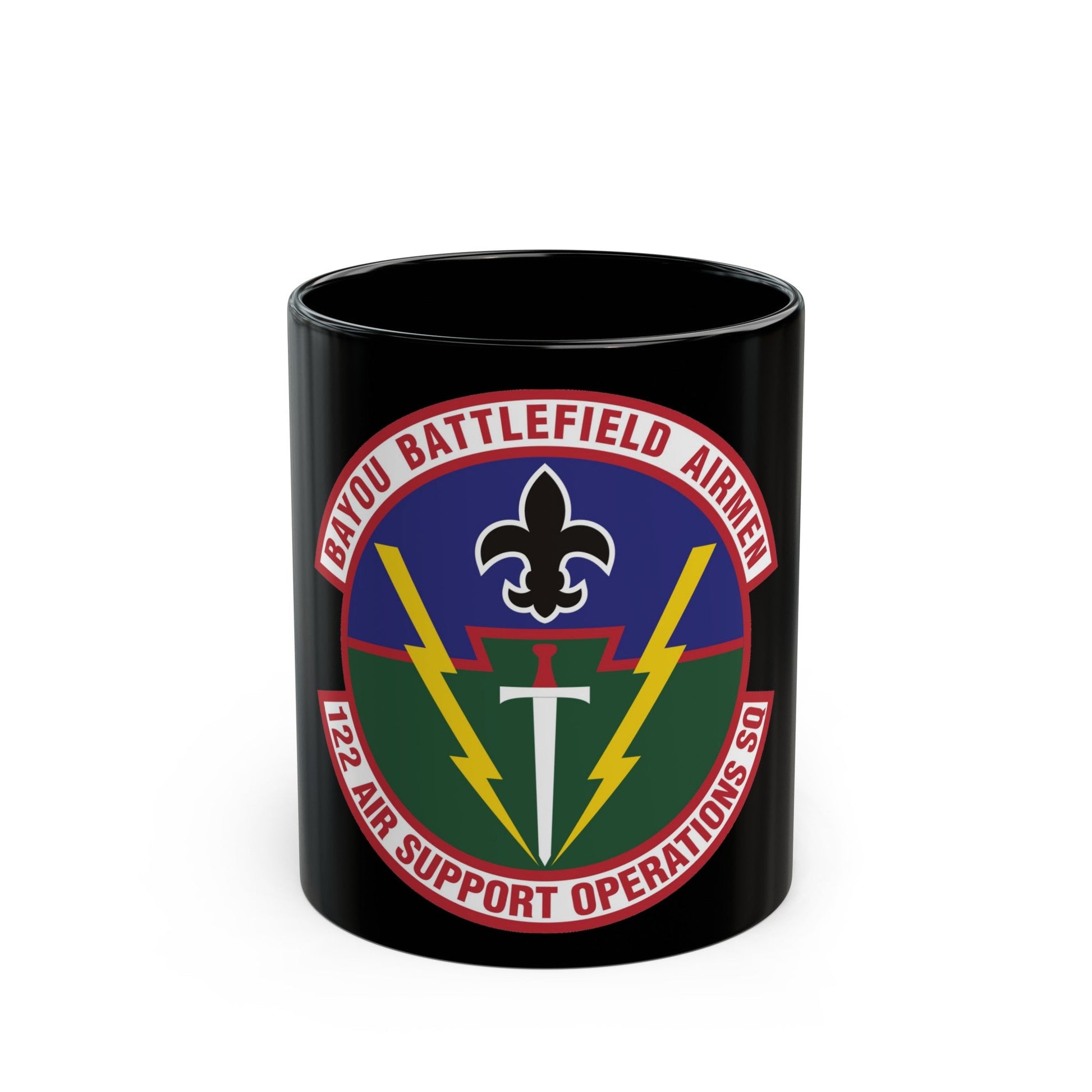 122d Air Support Operations Squadron (U.S. Air Force) Black Coffee Mug-11oz-The Sticker Space