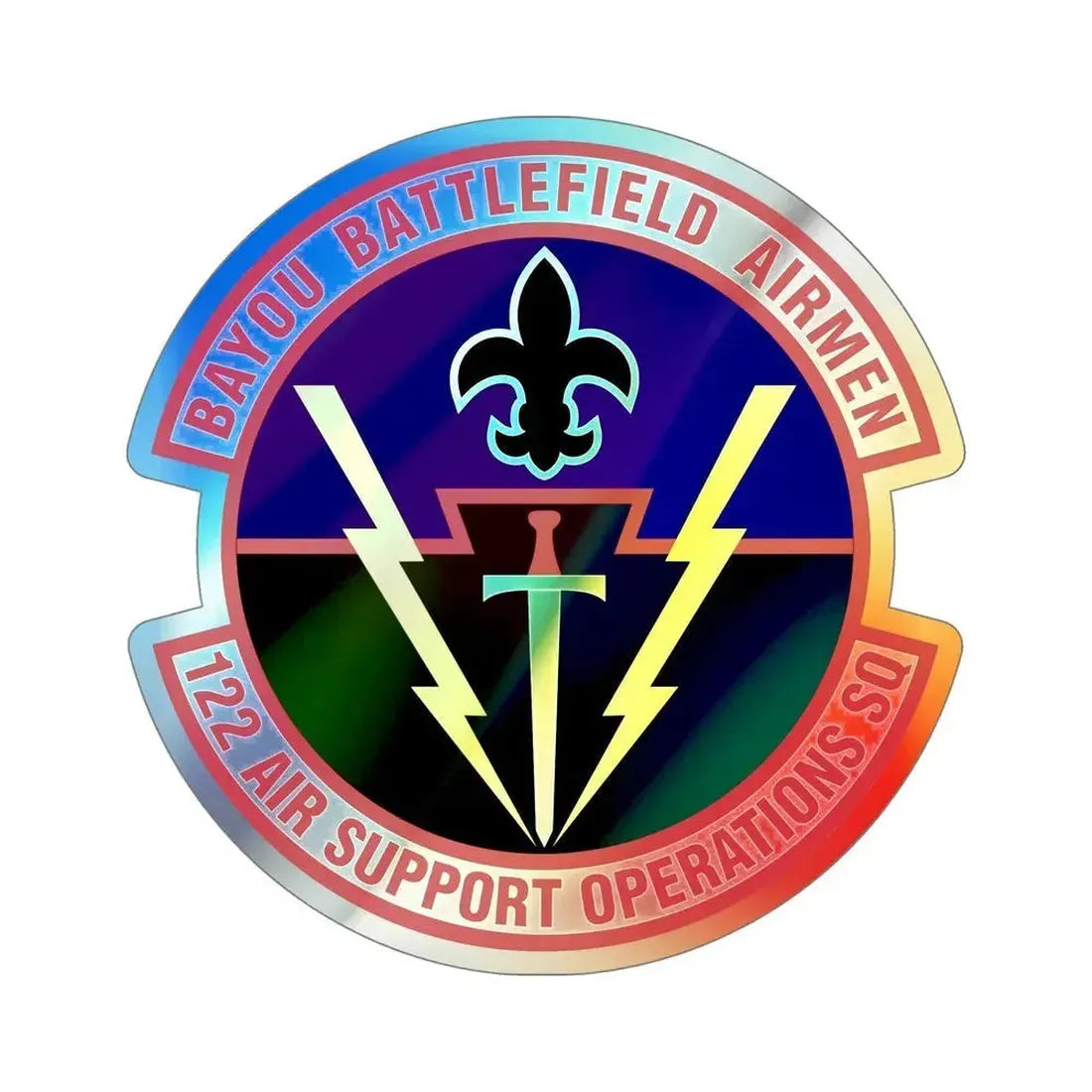 122d Air Support Operations Squadron (U.S. Air Force) Holographic STICKER Die-Cut Vinyl Decal - The Sticker Space