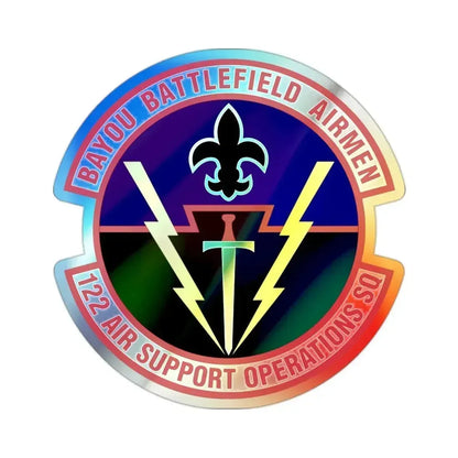 122d Air Support Operations Squadron (U.S. Air Force) Holographic STICKER Die-Cut Vinyl Decal - The Sticker Space
