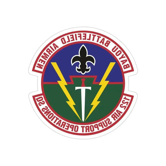 122d Air Support Operations Squadron (U.S. Air Force) REVERSE PRINT Transparent Die-Cut STICKER 6 Inch Die-Cut Transparent - The Sticker Space