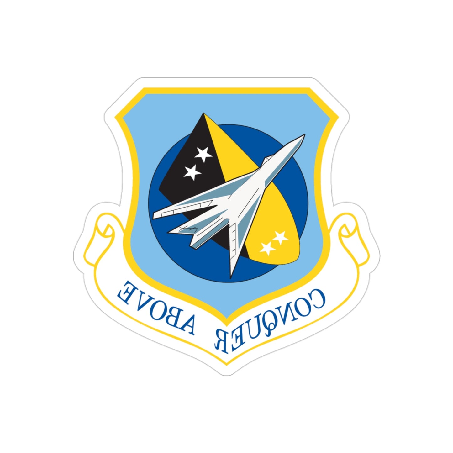 122d Fighter Wing (U.S. Air Force) REVERSE PRINT Transparent STICKER-3" × 3"-The Sticker Space