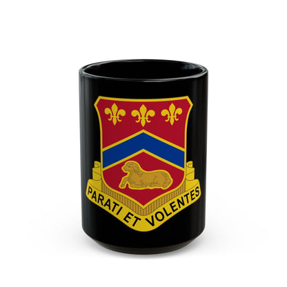 123 Engineer Battalion (U.S. Army) Black Coffee Mug-15oz-The Sticker Space