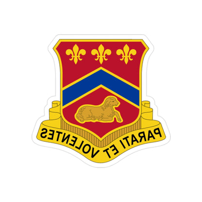 123 Engineer Battalion (U.S. Army) REVERSE PRINT Transparent STICKER-2" × 2"-The Sticker Space